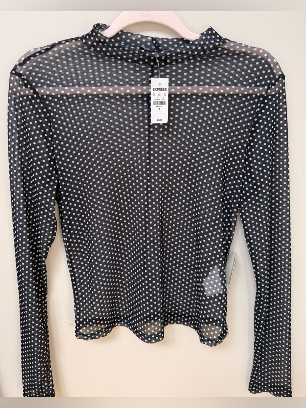 NWT, Express Sheer Long Sleeve Top, Size M or 8-10